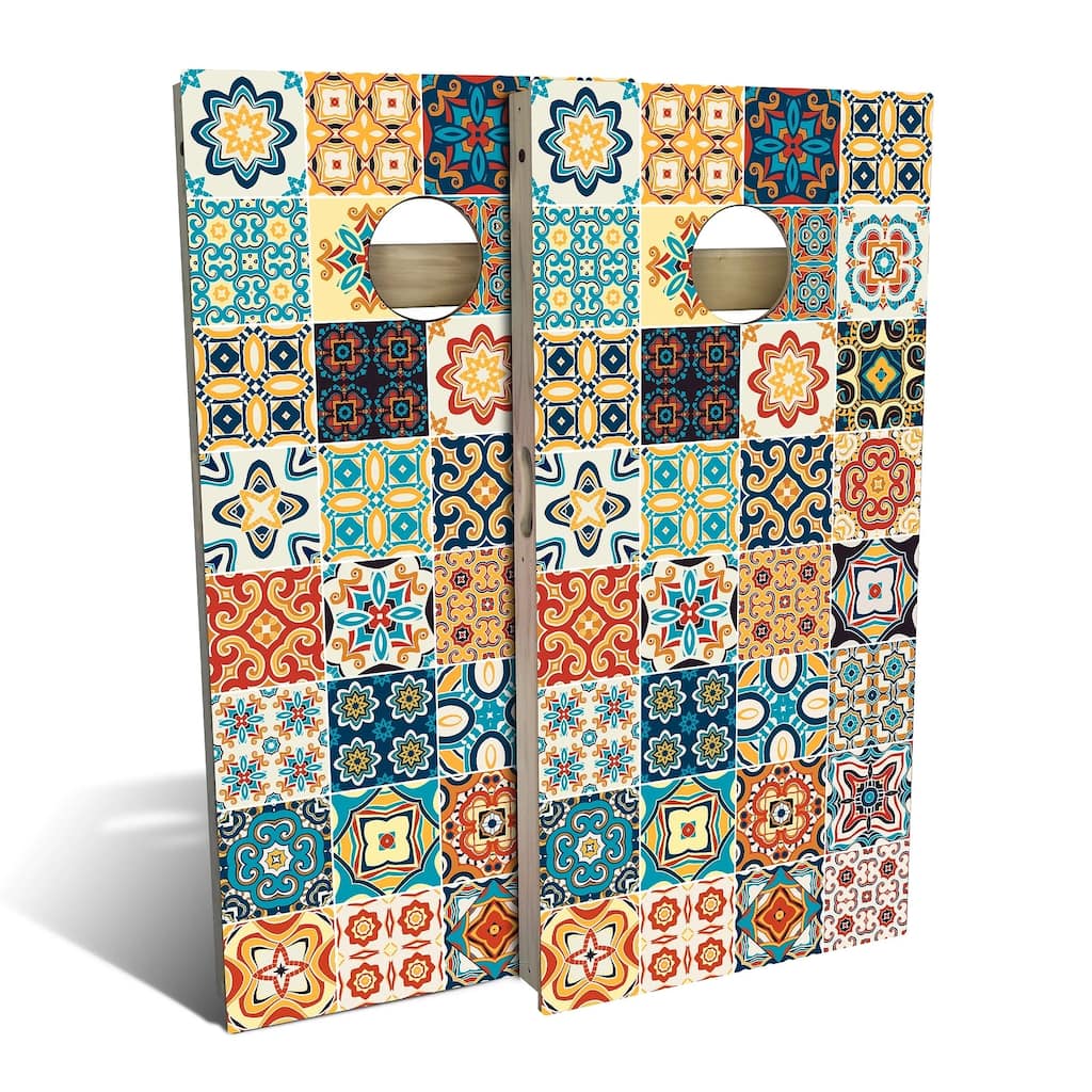 Multi Tile Outdoor Cornhole Board Set