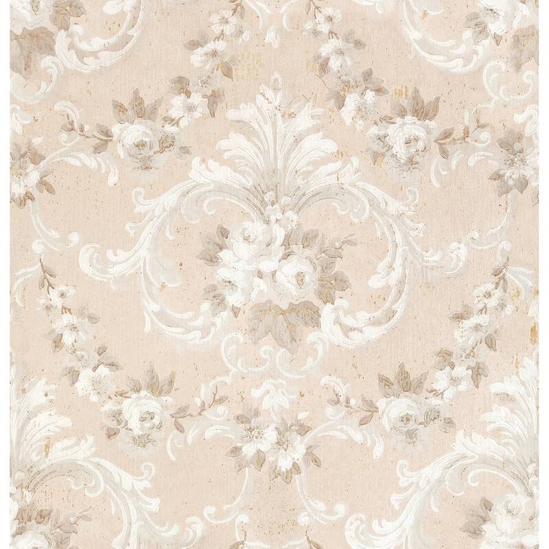 Zio and Sons This Old Hudson Blush Rose Damask Wallpaper