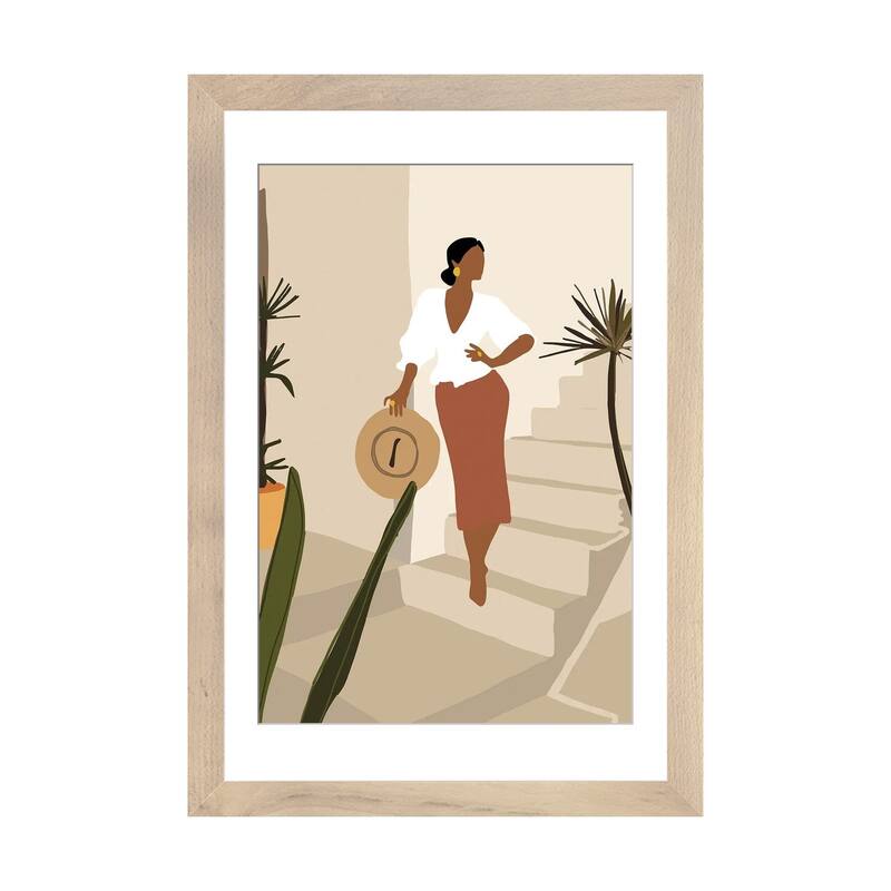 iCanvas "Paola" by Mezay Ugbo - Natural - 24x16x1