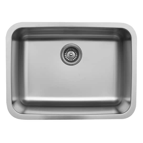 slide 2 of 5, Karran Undermount Stainless Steel 24 in. Single Bowl Kitchen Sink
