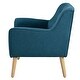 preview thumbnail 11 of 32, Modern Armchair,Tufted Accent Chair with Wood Legs,Comfortable Polyester Upholstery,Button-Tufted Back & Tapered Design
