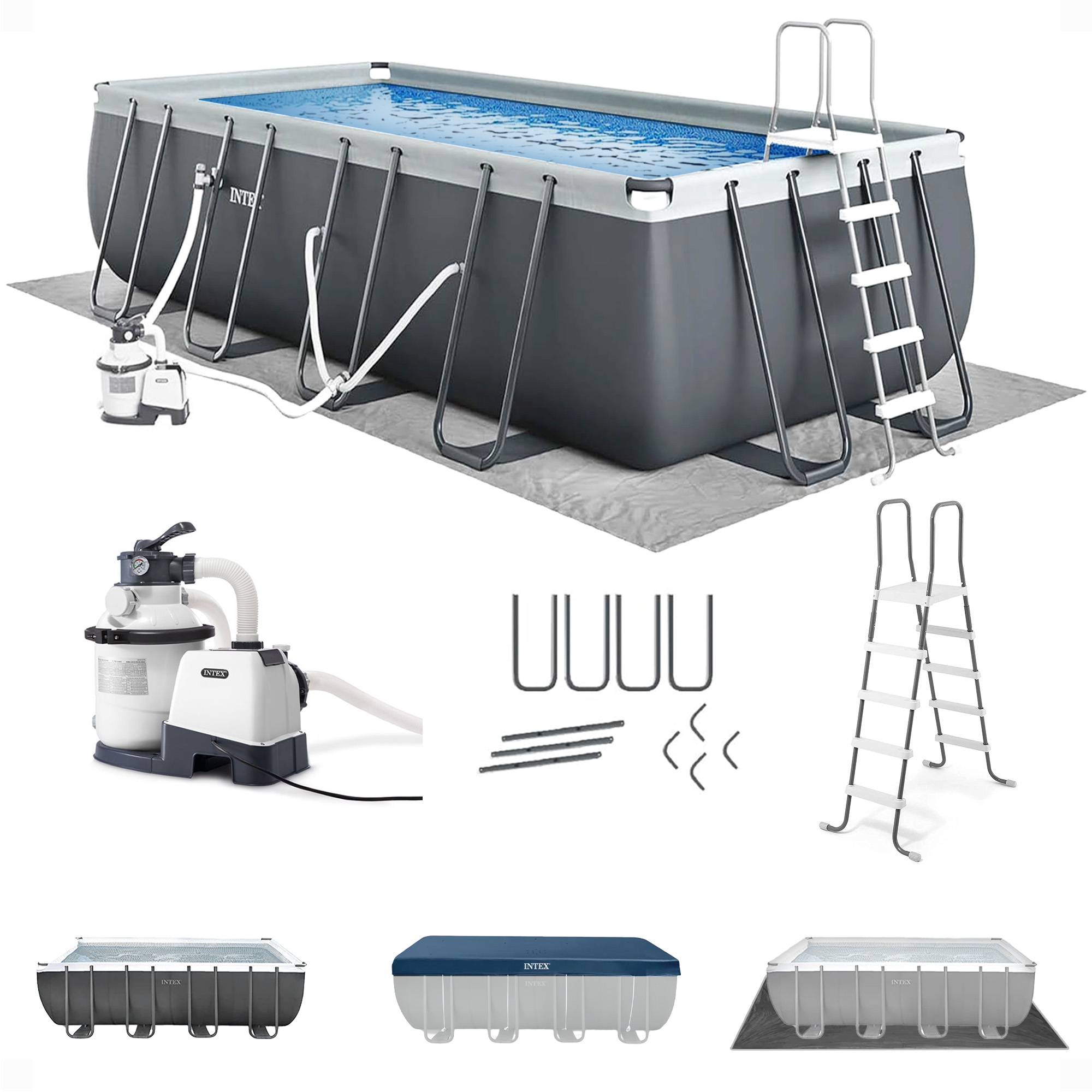 Intex 18 x 9 x 52 Ultra XTR Rectangular Frame Swimming Pool Set with Pump On Sale Bed Bath Beyond 39891446
