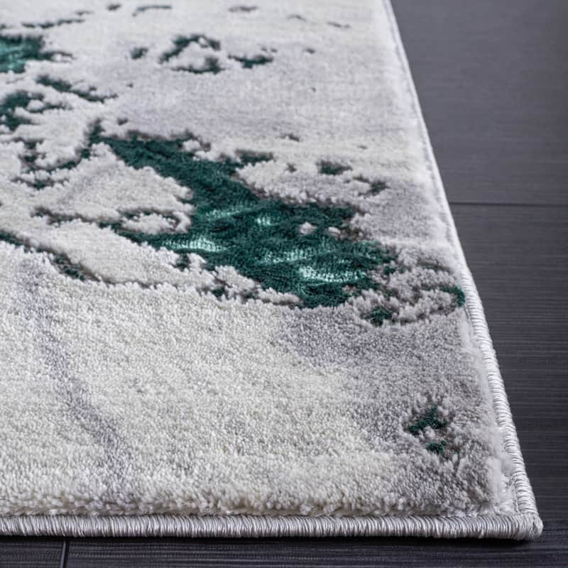SAFAVIEH Craft Meeta Modern & Contemporary Rug - 6'7" Square - Grey/Green - Square