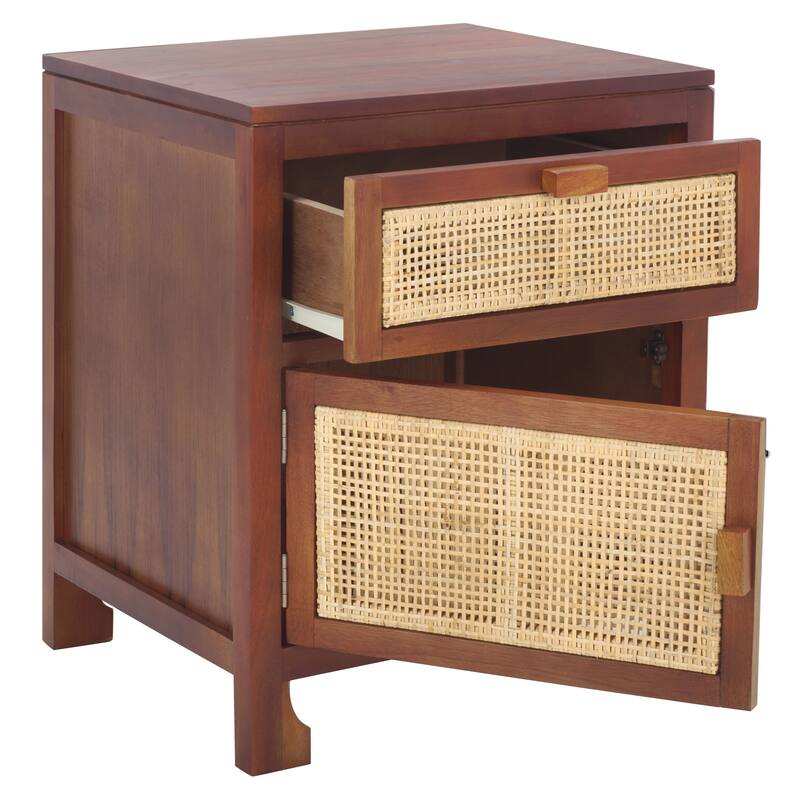 SAFAVIEH Zhane Coastal 1-Drawer 1-Door Nightstand