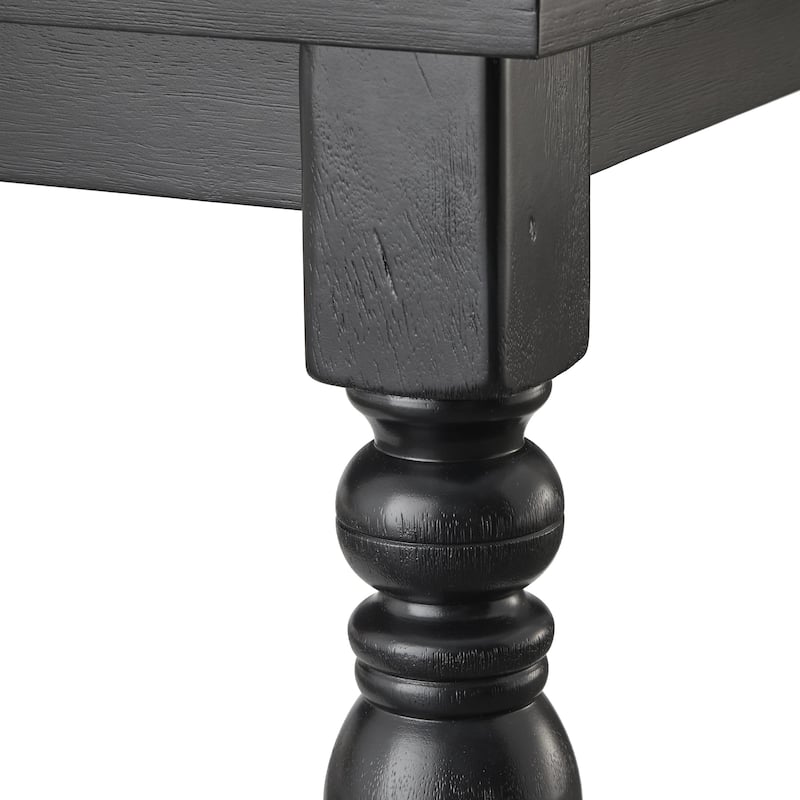 Lifestorey Clemence Farmhouse Dining Table with Turned Legs