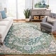 preview thumbnail 10 of 18, SAFAVIEH Madison Sabire Boho Medallion Distressed Rug - Grey/Light Blue - 5' 3" x 7' 6"