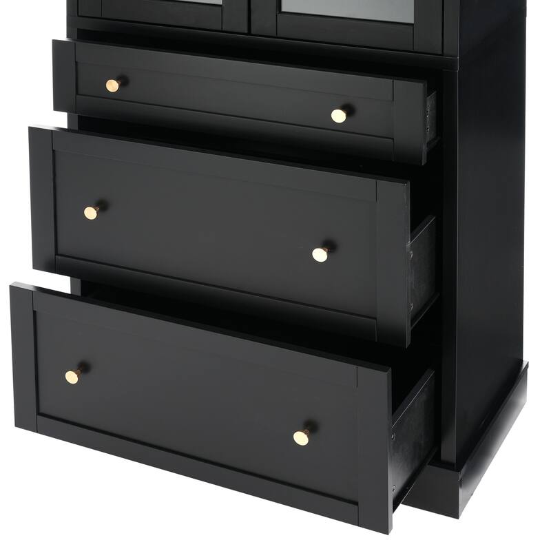 70" Bathroom Storage Cabinet with Adjustable Shelves