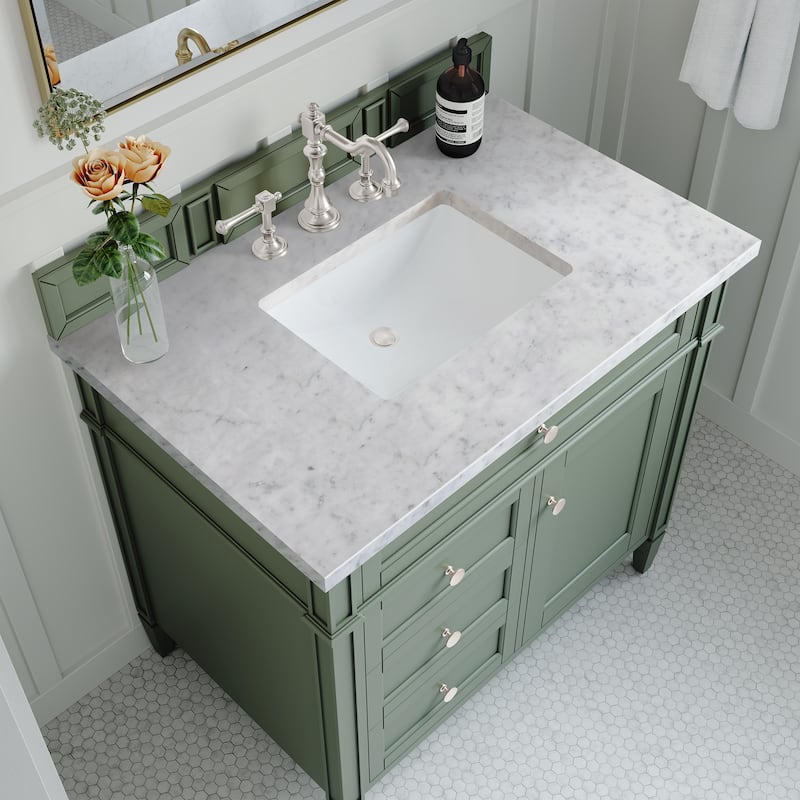 James Martin Vanities Brittany 36" Single Vanity, Smokey Celadon