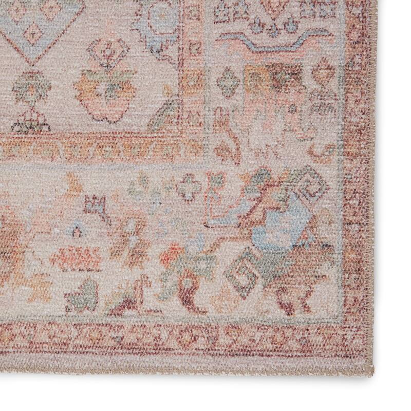 Machine Washable Leland Oriental Green/ Blue Area Rug