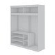 preview thumbnail 14 of 25, Manhattan Comfort Mulberry 81.3 Open Long Hanging Wardrobe Closet with Shoe Storage