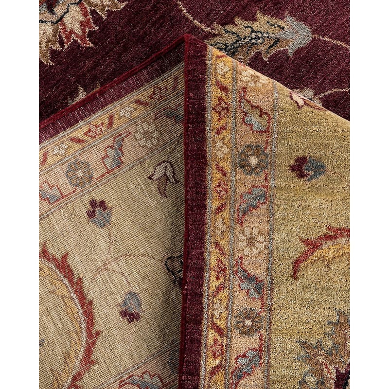 Oushak One-of-a-Kind Hand-Knotted Area Rug - Red, 9' 2" x 12' 3" - 9' 2" x 12' 3"