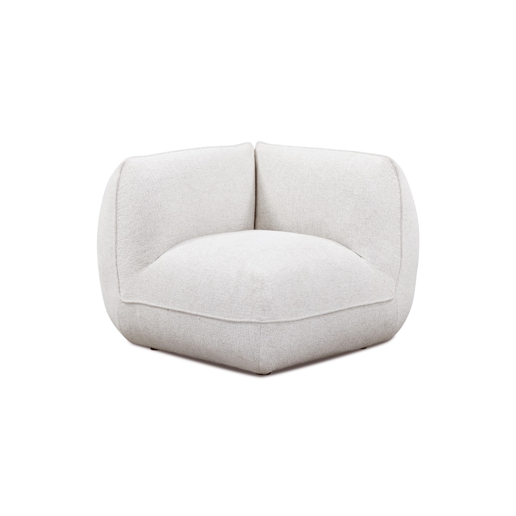 Arezza Stone White Basketweave Corner Chair