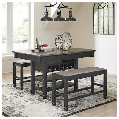 Signature Design by Ashley Tyler Creek Counter Height Dining Room Table - Black/Gray