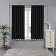preview thumbnail 23 of 21, Deconovo Insulated Thermal 63-inch Blackout Curtain (2 Panel) Black
