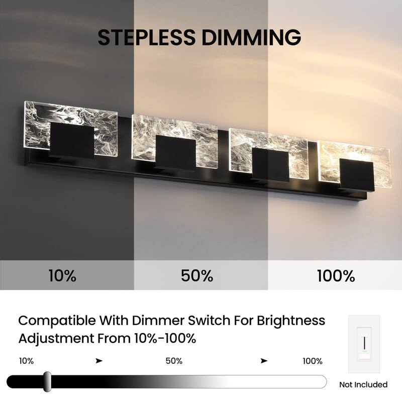 Modern Bathroom Vanity Light LED Dimmable Wall Sconce with UL Certified - 16 inches and above