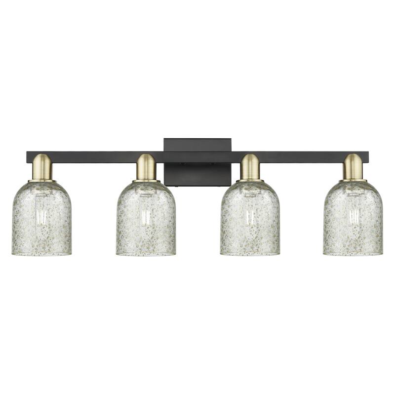 Innovations Lighting Endless Possibilities Arcadia - Caledonia - 4 Light 32" Bath Vanity Light - Black Antique Brass/Mica