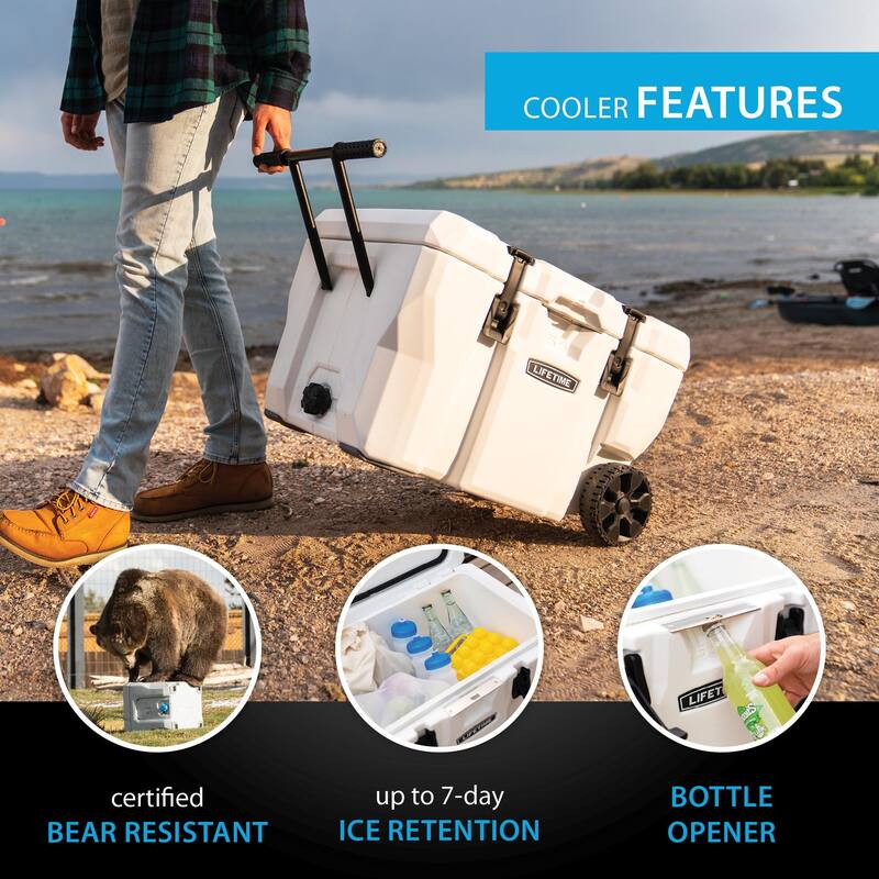 Lifetime 55 Quart High Performance Cooler with Wheels - 55 Qt.