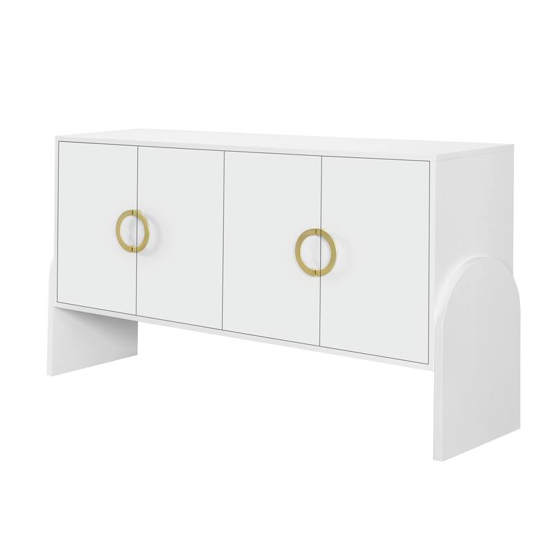 Four-Door Metal Handle Storage Cabinet