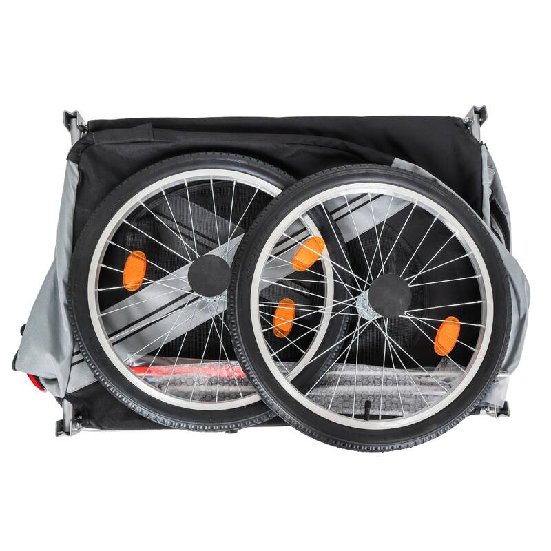 Large Folding Bike Trailer for Dogs, 100LB Capacity All-Terrain Pet Carrier for Cycling, Jogging, Camping & Outdoor Adventures