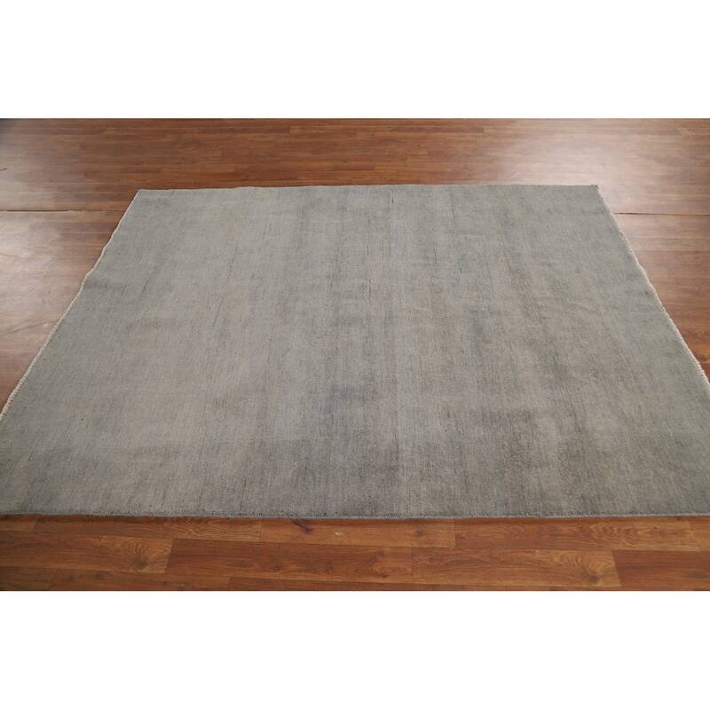 Modern Gabbeh Oriental Rug Hand-Knotted Wool Carpet - 5'1"x 6'6"