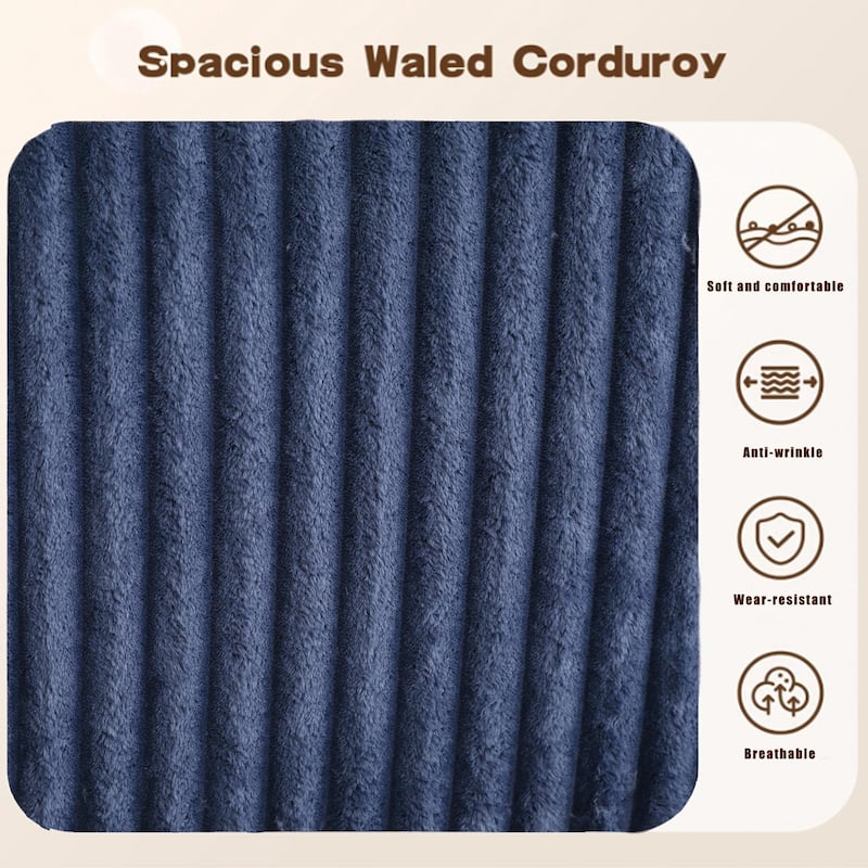 131"Modular Sectional Couch,U-shaped Sofa,Chaise Lounge,Striped fabric,Upholstered 4 Seater Couch for Living Room, Bedroom