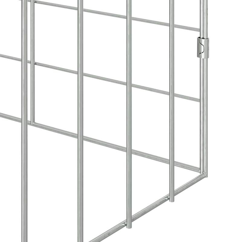 vidaXL Rabbit Cage Silver 400 x 78 x 78 cm Galvanised Steel
