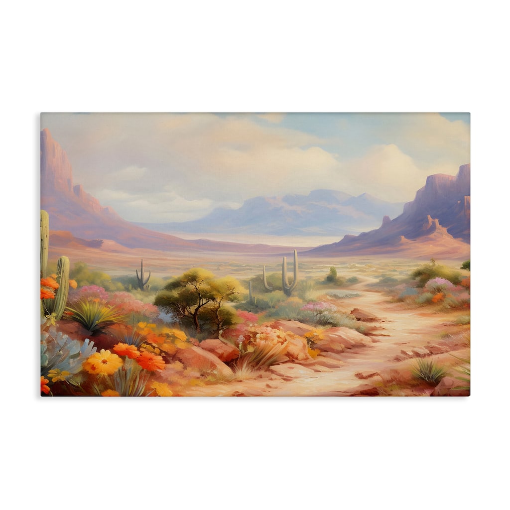 Stupell Flower Lined Desert Path Canvas Wall Art Design By Franklyn Gregory