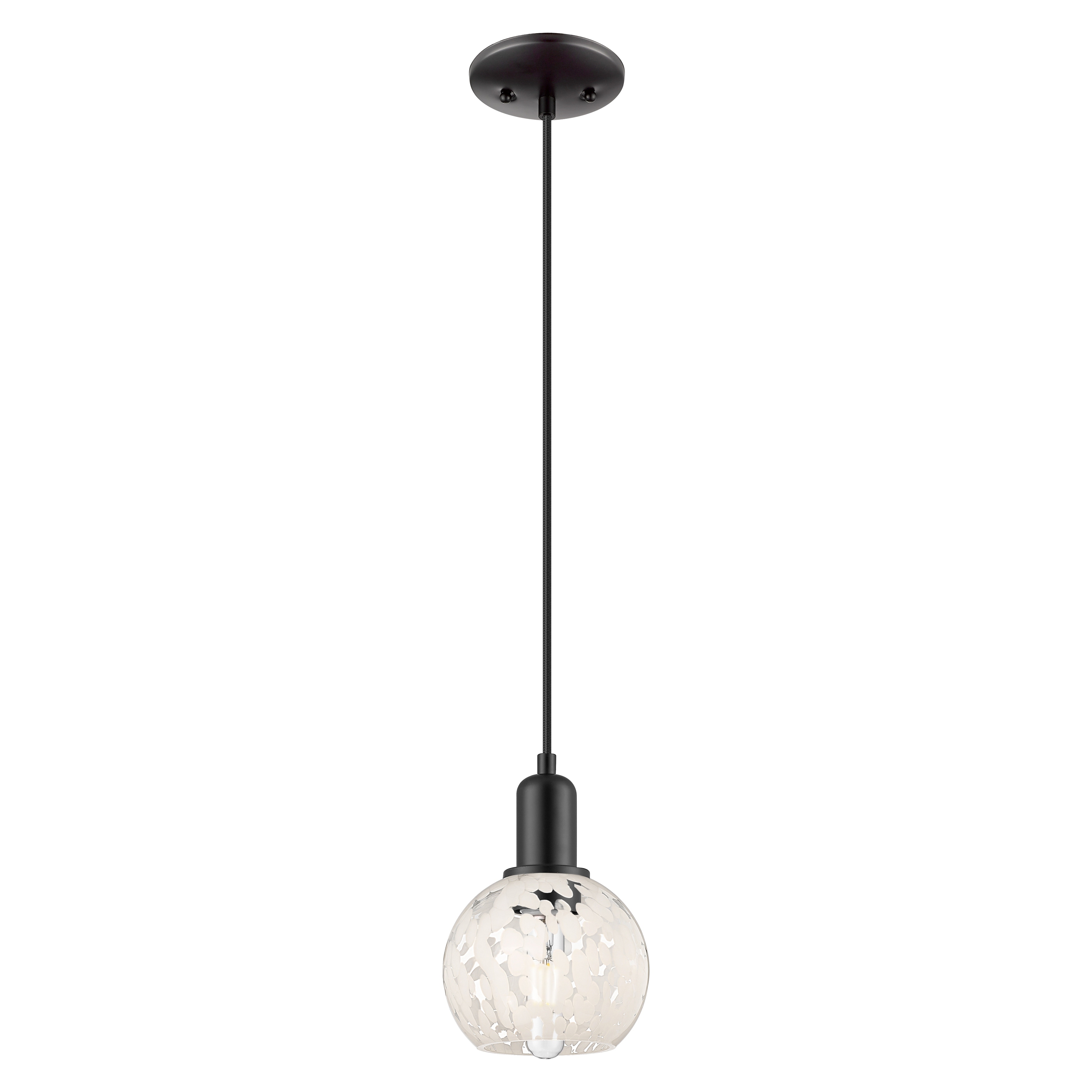 Innovations Lighting Endless Possibilities Arcadia - White Mouchette - 1 Light 6" Cord Hung Mini Pendant