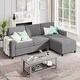 preview thumbnail 21 of 46, Futzca Modern L-shaped Convertible Sectional Sofa w/ Reversible Chaise