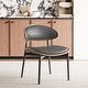 preview thumbnail 8 of 17, Modern Dining Chair 2 Piece Set Ergonomic Foam-Padded Chairs with Curved Backrest - 18.5"Wx18.5"Dx29.13"H