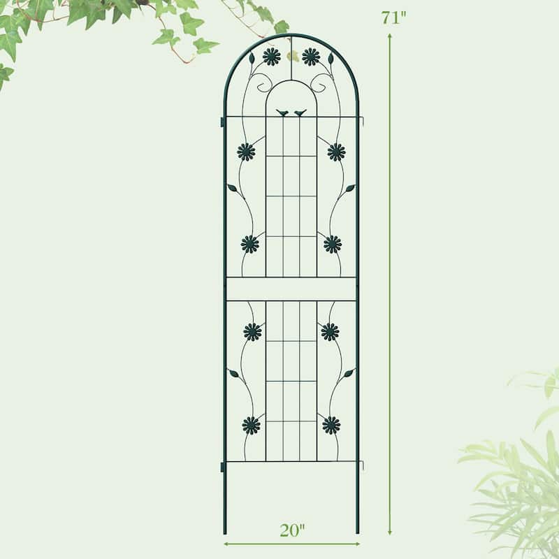 Costway 4 Pack Rustproof Metal Garden Trellis 71" x 20" Wire Lattice - See Details