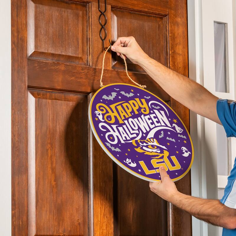 Louisiana State University 18" x 18" Halloween Door Décor Wall Sign