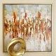 Indoor Gold Canvas Traditional Abstract Framed Wall Art - Bed Bath ...
