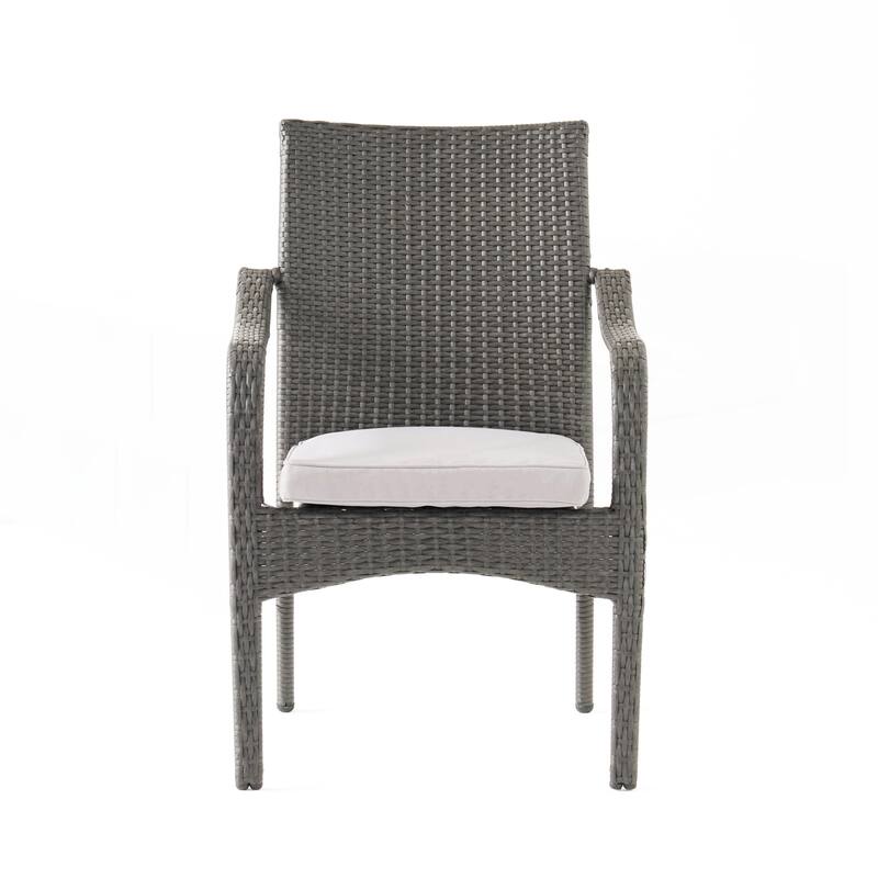 Outdoor Rattan Dining Set with 4 Dining Chairs
