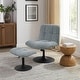 preview thumbnail 14 of 45, Art Leon Fabric Swivel Accent Chair with Ottoman