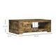 preview thumbnail 12 of 16, HOMCOM Coffee Table, Vintage Style Tea Table with Cabinet, Open Storage Compartments, Coffee Tables for Living Room, White