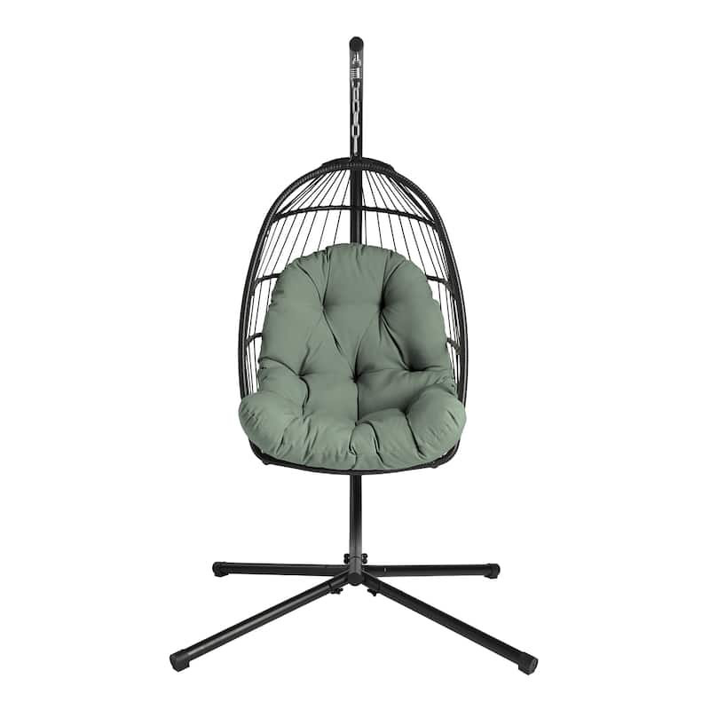 ARDEN earthFIBER Plush Indoor / Outdoor Egg Chair Cushion, 34 x 49 - Sage Green Texture - Sage Green Texture