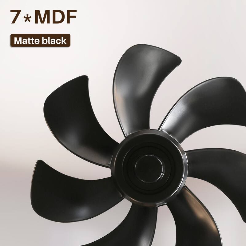 20" Caged Ceiling Fan 5 Pieces Bulb Lights Kit, Remote Control,Matte Black