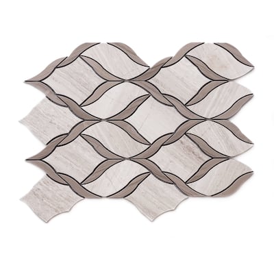 Santorini Vine 1x1 Honed Marble Mosaic Tile - Floor, Wall, Backsplash