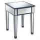 preview thumbnail 7 of 11, Silver Orchid Talmadge Mirrored End Table with Drawer Cobalt Blue