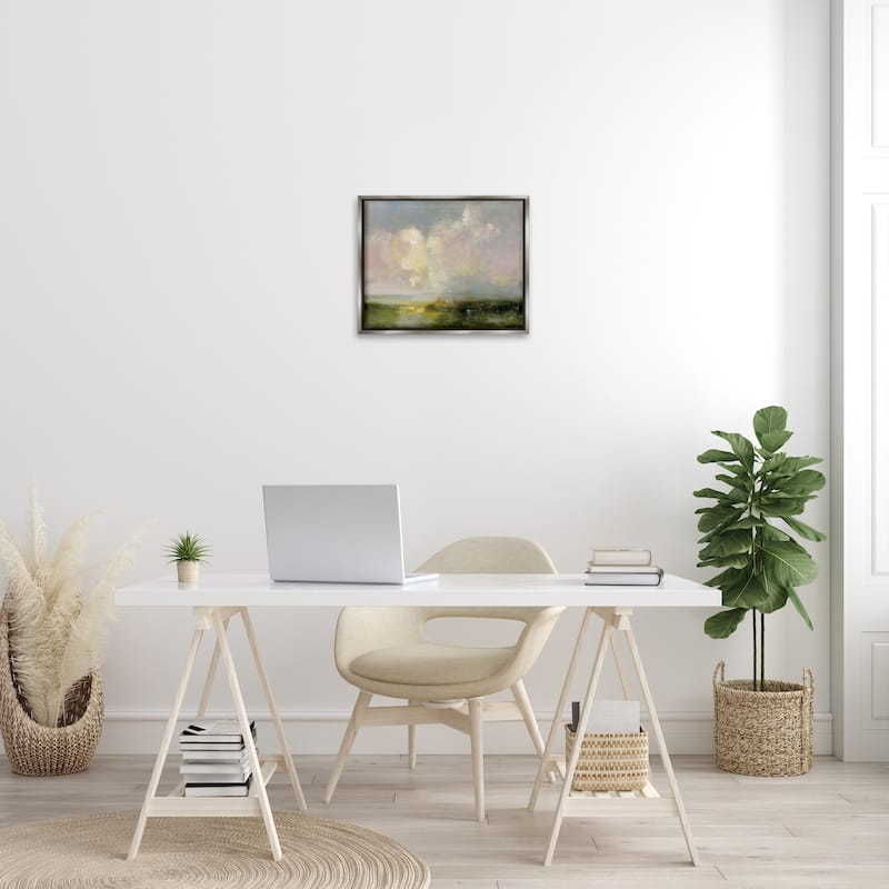 Stupell Abstract Clouds Painting Framed Floater Canvas Wall Art Design by Julia Purinton