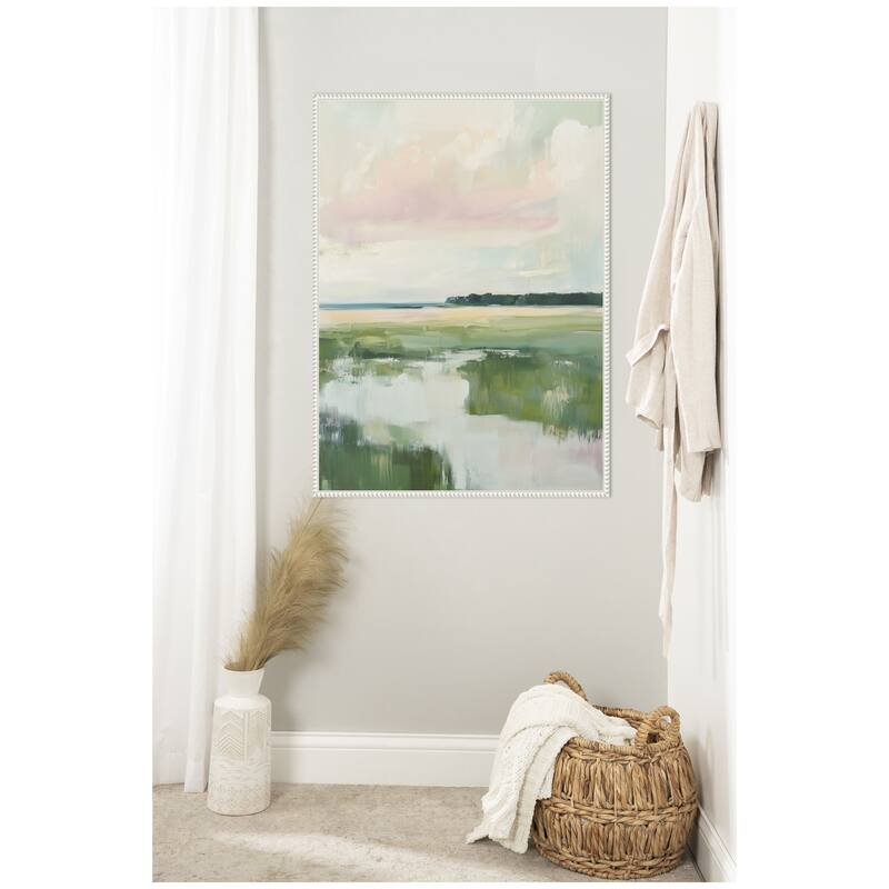 Kate and Laurel Sylvie Pastel Horizon I Framed Canvas by Amy Lighthall