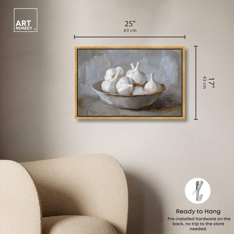 Garlic Bowl Canvas by Art Remedy