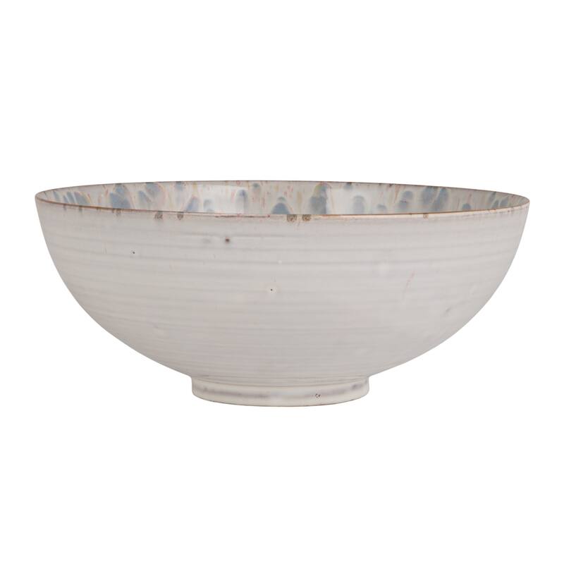 Stoneware Serving Bowl in Reactive Glaze