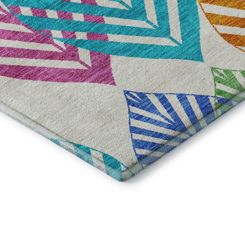Premium Washable Super Soft Farmhouse Leaves Mayfield Rug