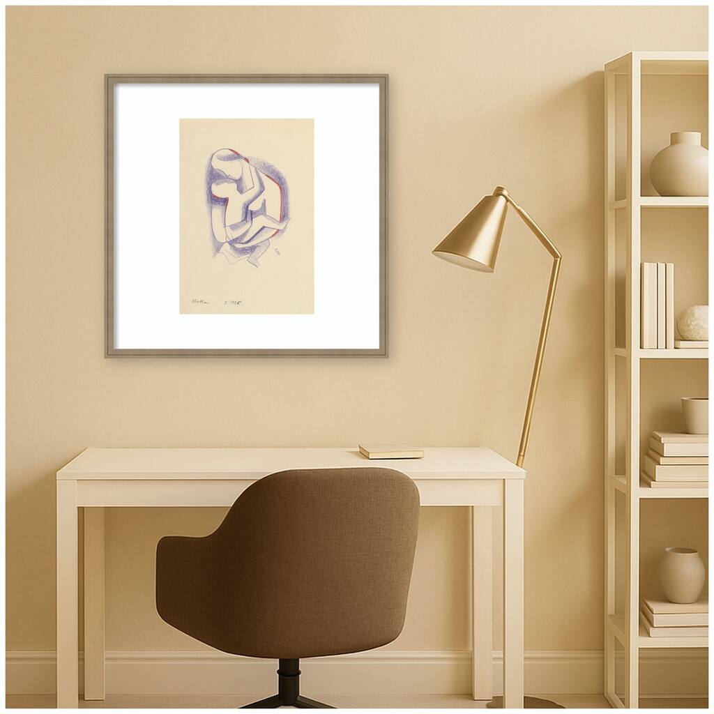 Kate and Laurel Mother 1936 Mikulas Galanda by Nostalgia Prints Framed Wall Art Print