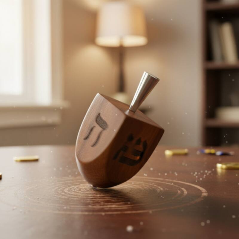 Nambe Dreidel - Brown/Silver