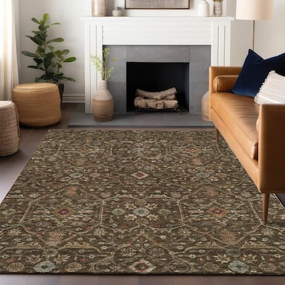 Machine Washable Indoor/ Outdoor Traditional Persian Chantille Rug