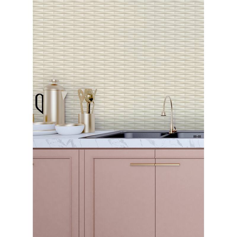 A-Street Prints Gator Beige Geometric Stripe Wallpaper