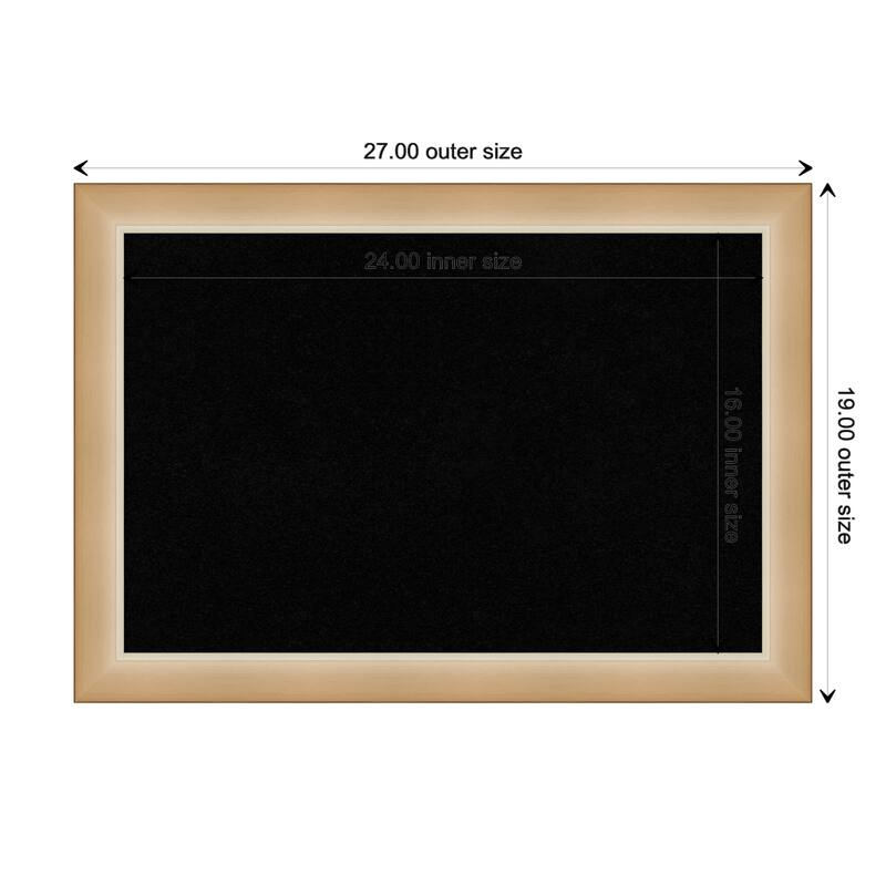 Eva Narrow Framed Black Corkboard Bulletin Board - Eva Ombre Gold Narrow - Board Size 24x16